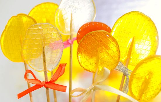caramelos y piruletas de miel